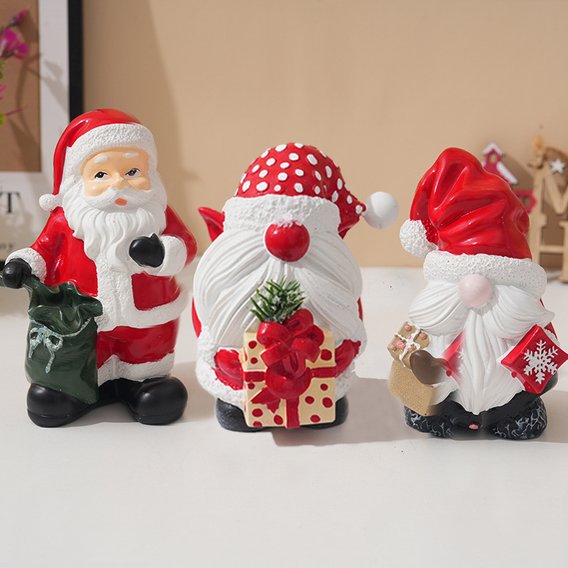 Vintage Collectible Santa - Kerst Kerstman Hars Ornament Vintage Tafelblad