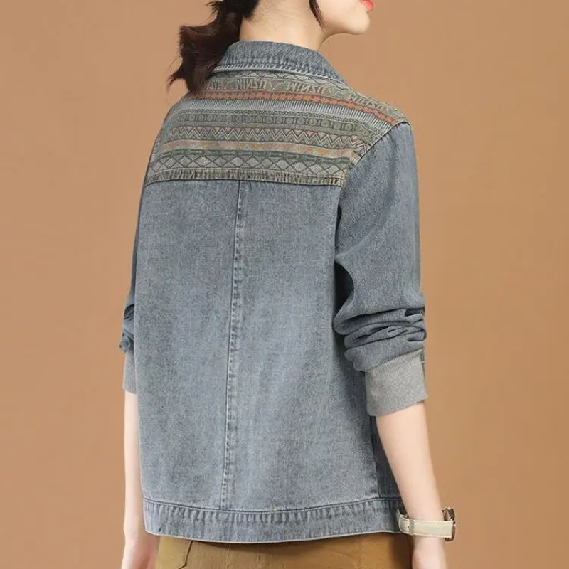 Vintage Collectible Clothing - Patchwork 2025, mode, casual damesdenimjassen, originele