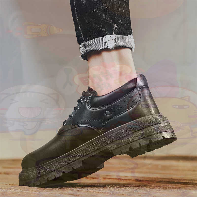Vintage Collectible Shoes - Donker natuurlijk leer Mode-sneakers Tennis Herensneakers