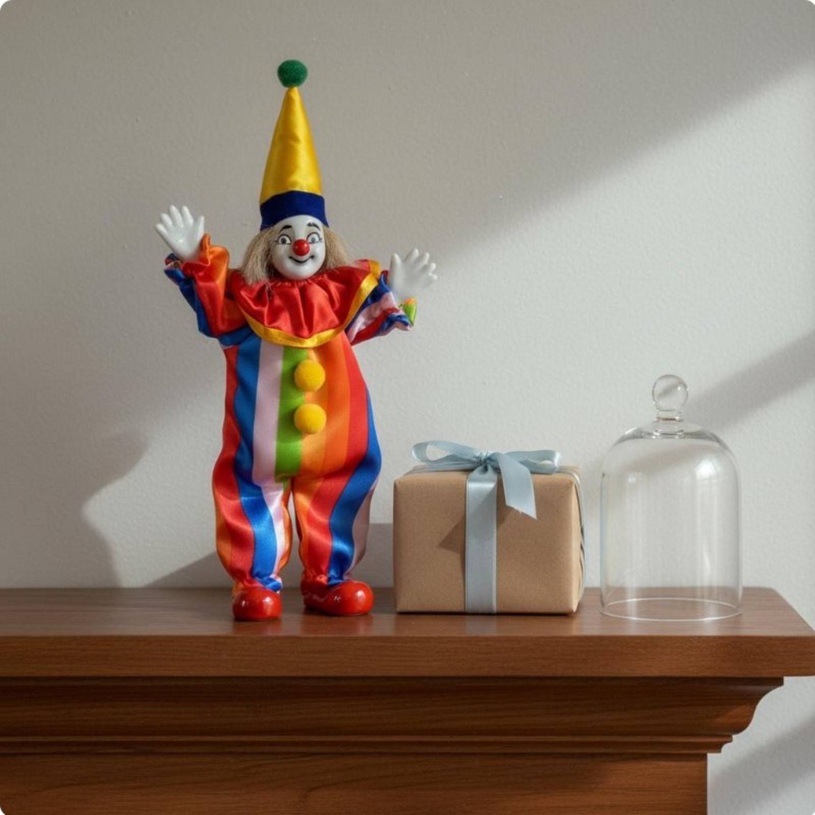Vintage Collectible & Vintage Dolls - Vintage porseleinen clownpop, onderscheidend cadeau, verzamelobject,