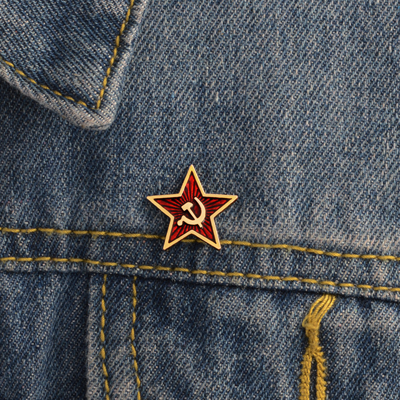 Vintage Collectible Classics - USSR rode ster badge reversspeldjes symbool