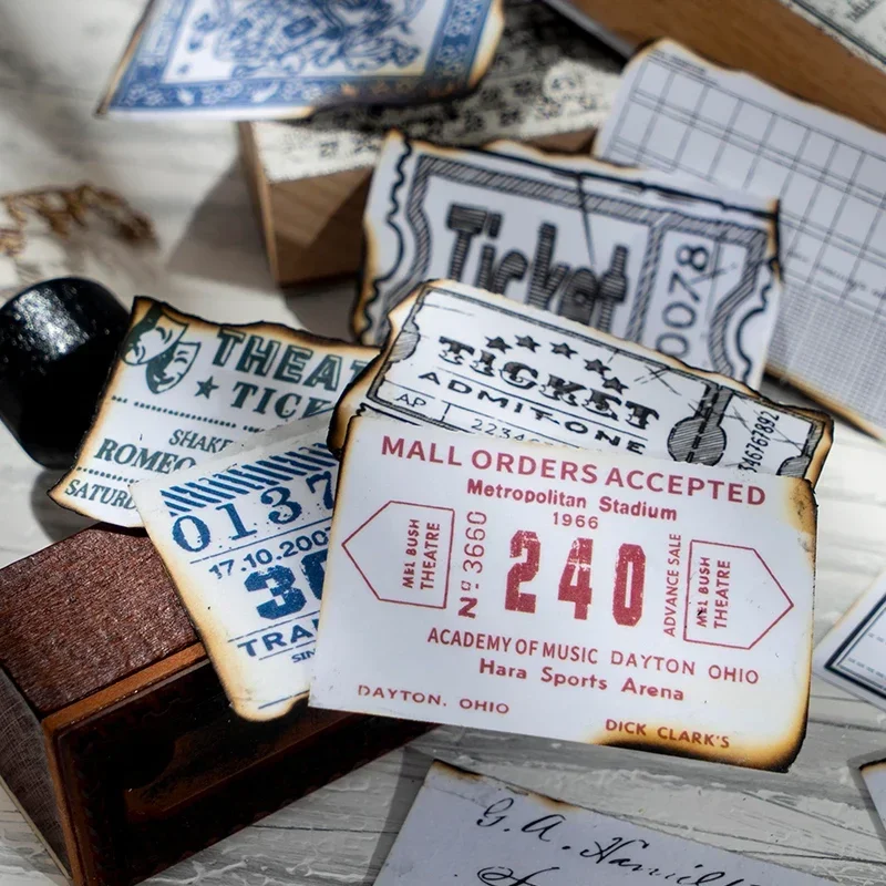 Vintage Collectible Magazines - 20 stuks vintage stempel illustratie stickerboek