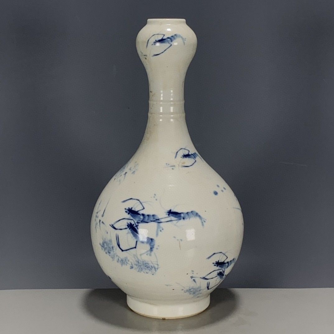 Vintage Collectible Pottery - Hongxian Reign Style Onderglazuur Blauw Witte