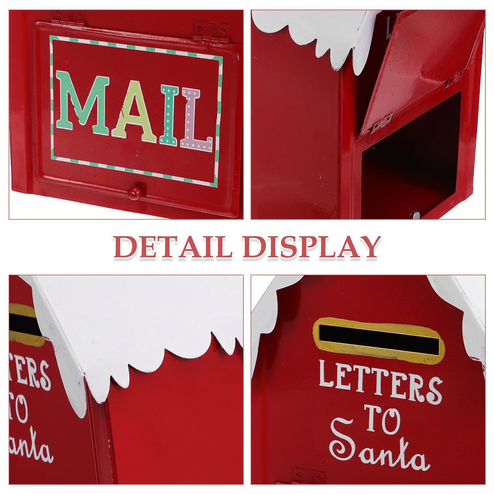 Rode Kerstbrievenbus Metalen K - Vintage Collectible Santa recensie en prijs