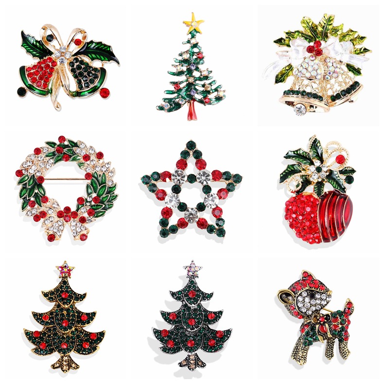 Vintage strass kerstbroche col - Vintage Collectible Clothing recensie en prijs