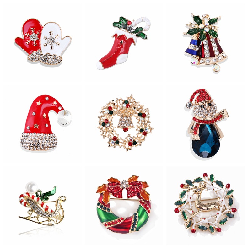 Vintage strass kerstbroche col - Vintage Collectible Clothing recensie en prijs