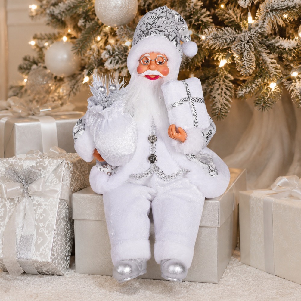 1 stuk witte Kerstman decorati - Vintage Collectible Santa recensie en prijs