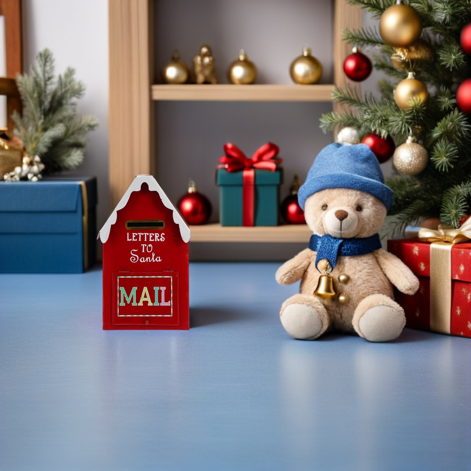 Kerstman-brievenbus, metalen r - Vintage Collectible Santa recensie en prijs