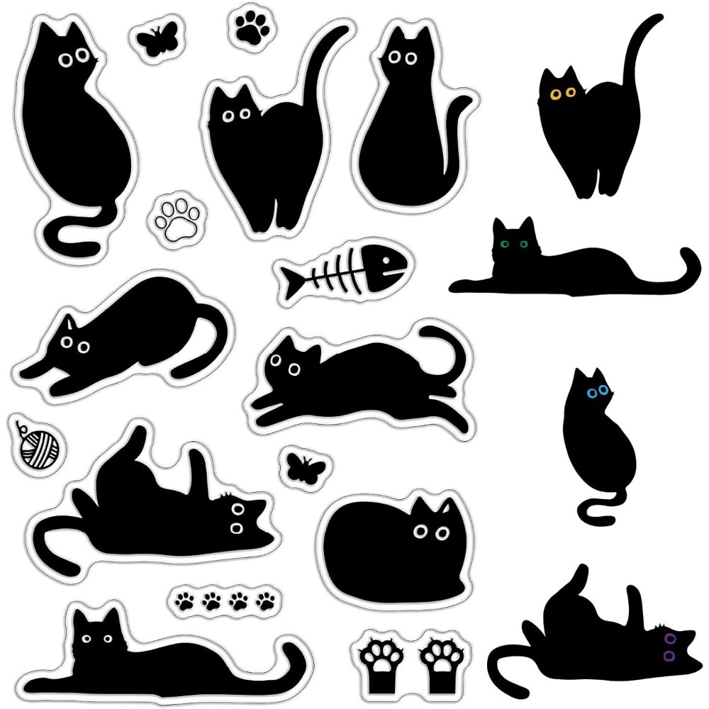 Zwarte Kat Clear Rubber Stempe - Vintage Collectible Magazines recensie en prijs