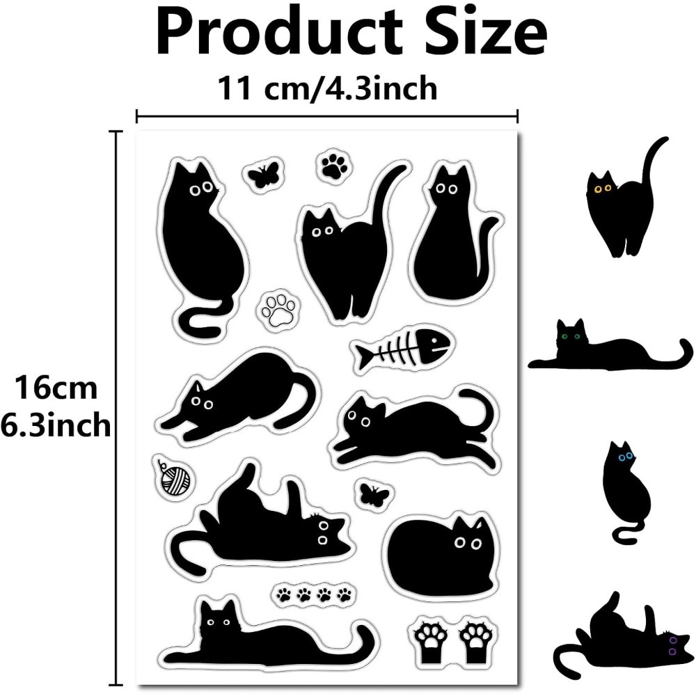 Zwarte Kat Clear Rubber Stempe - Vintage Collectible Magazines recensie en prijs